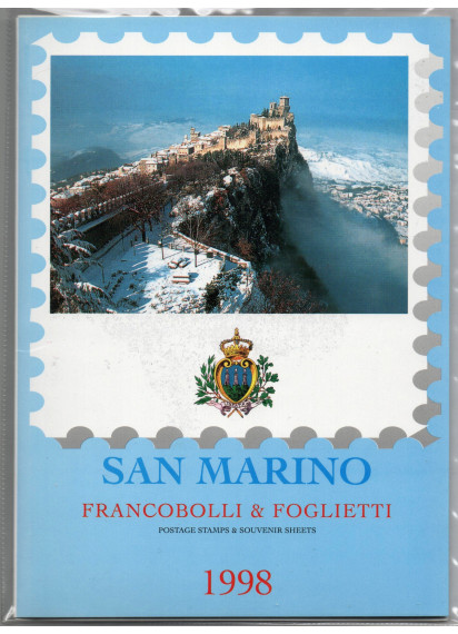 1998 - Libro Ufficiale San Marino Francobolli e Interi Postali
